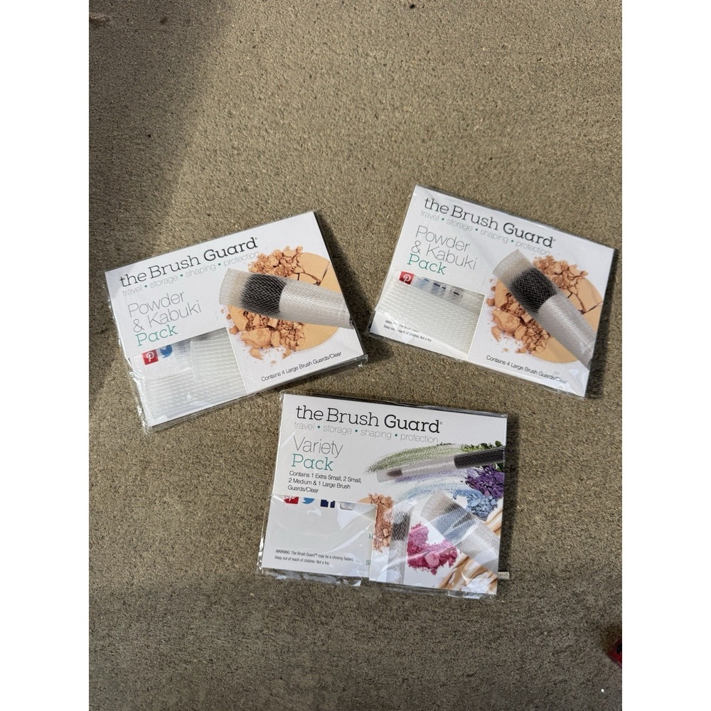 The Brush Guard USA - Powder & Kabuki Pack, Variety Pack M, Sm, L Brush Guards